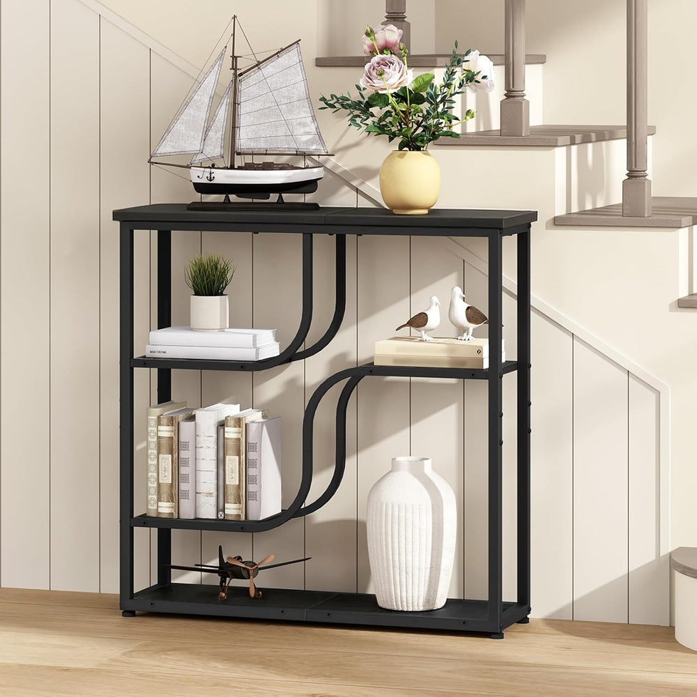 HOOBRO 29.5" Console Table, 5-Tier Narrow Entryway Table, Behind Couch T...