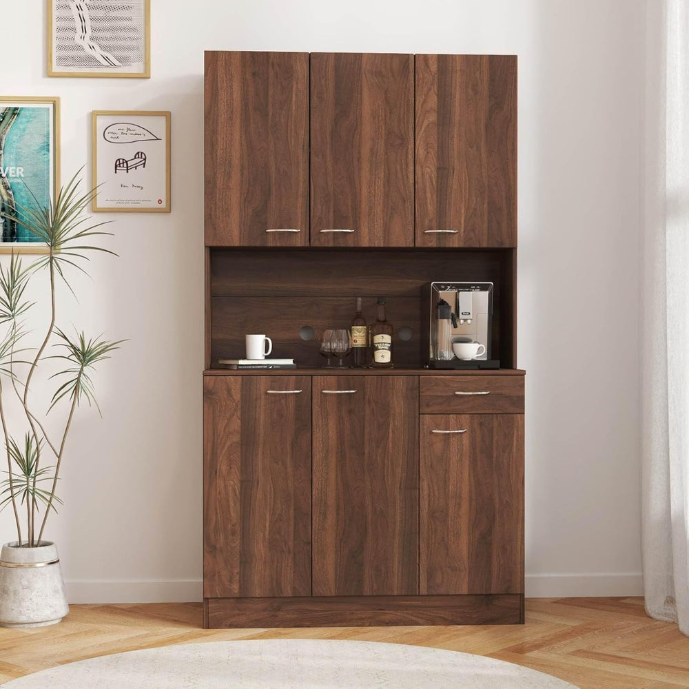 Versatile Kitchen Pantry Cabinet - 70.87" Tall Multi-Functional Storage ...