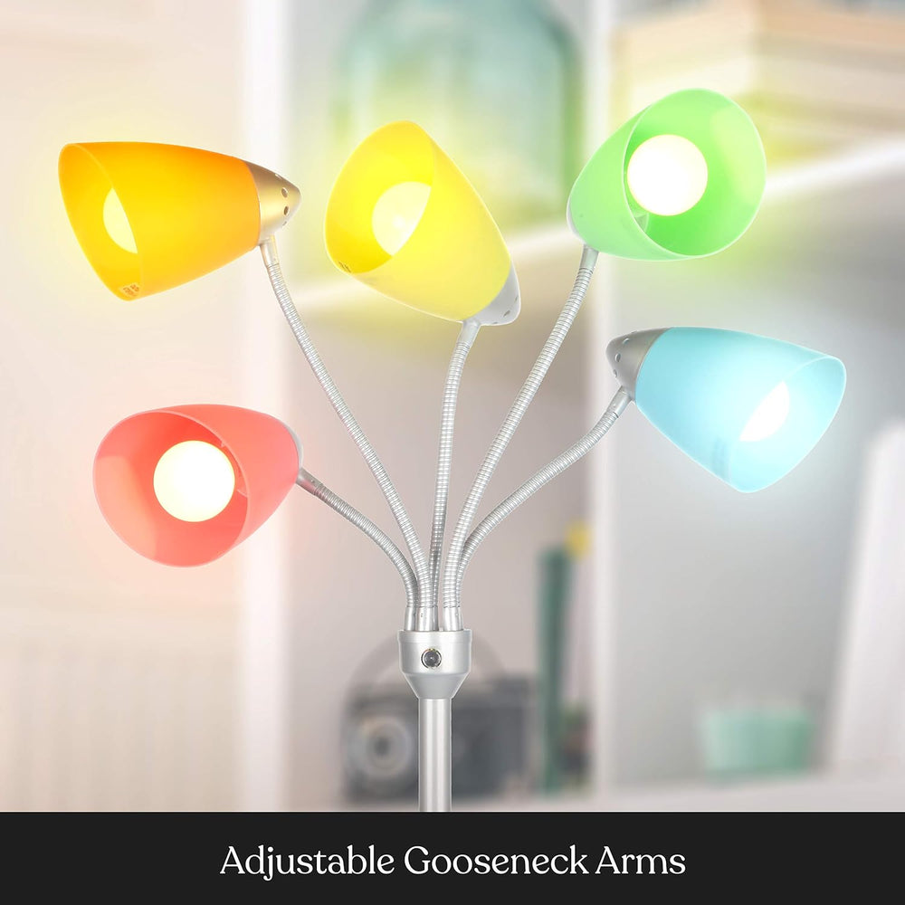 Brightech Medusa LED Floor Lamp – Multi-Head Dimmable Floor Lamp for Living R...