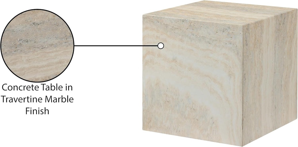 Meridian Furniture 99029Travertine-ET Piazza Collection Art Deco Indoor/Outdo...