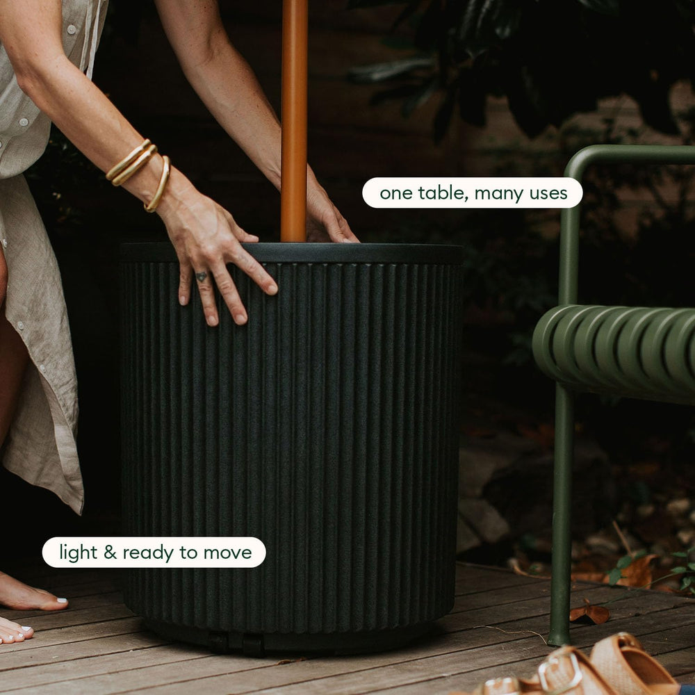 Veradek Umbrella Side Table - Outdoor Patio Table with Umbrella Hole | Durabl...