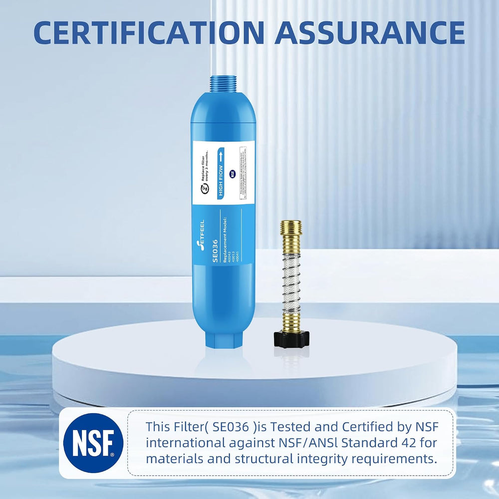 RV Water Filter, NSF Certified Camper Water Filter For RV Garden, Camping Mus...