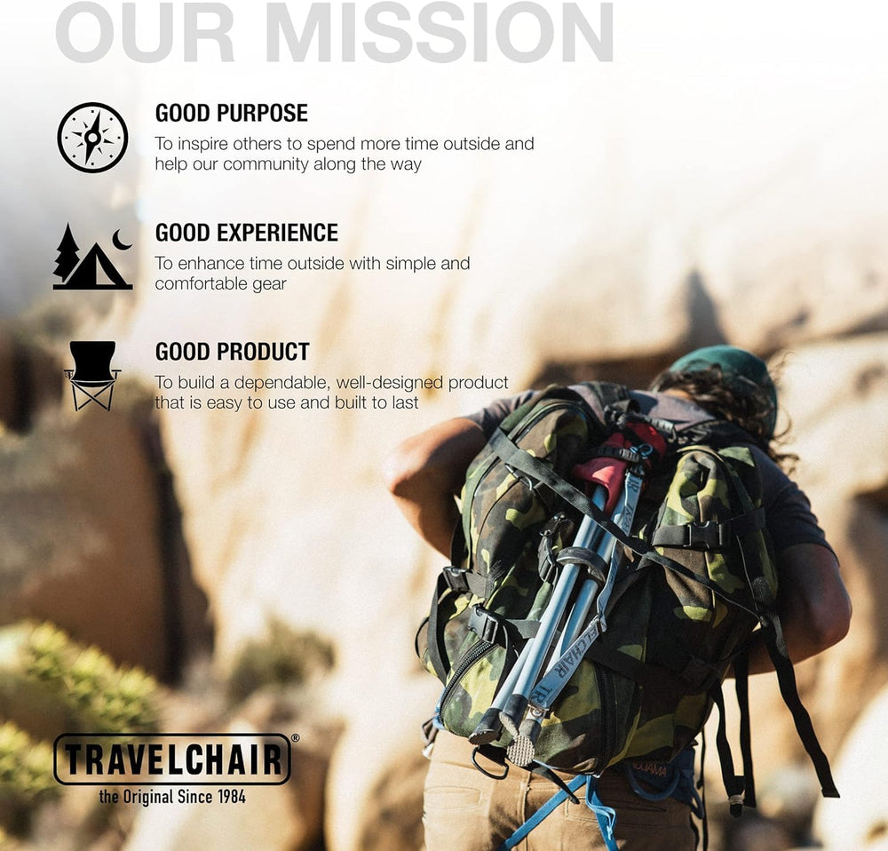 Slacker Tripod Chair for Camping, Lightweight Chair, Adjustable Carry Strap f...