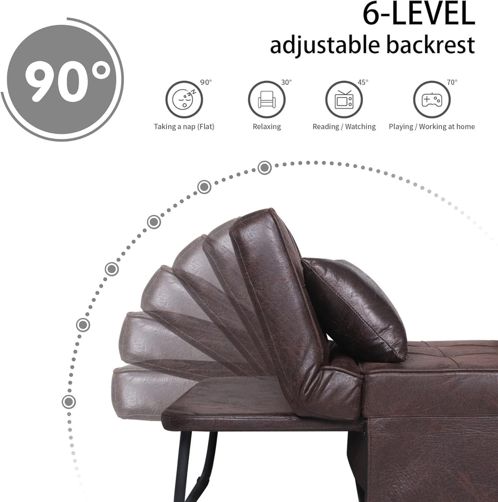 BIGSYY Sofa Bed, Set of 4 in 1 Multi-Function Folding Ottoman Breathable Line...