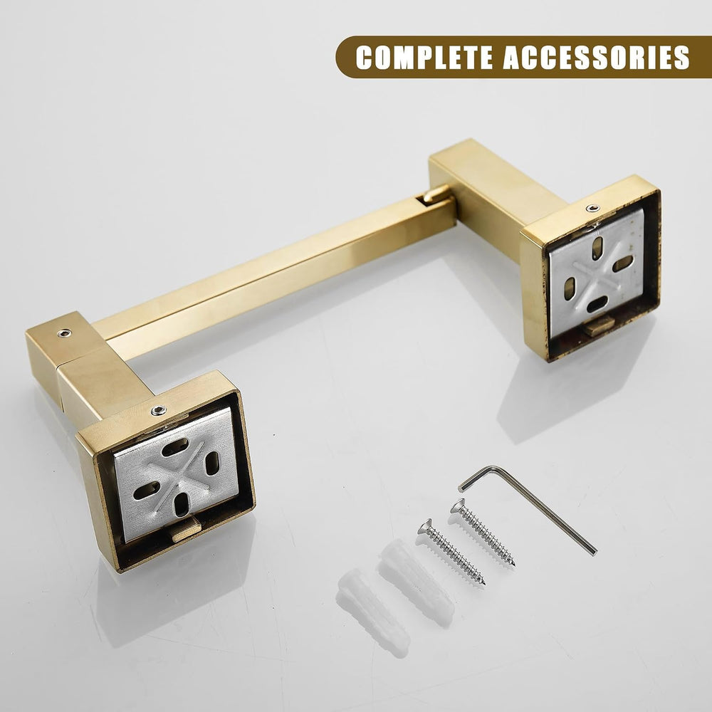 BigBig Home Gold Toilet Paper Holder Towel Ring, Brushed Gold Hand Towel Hold...