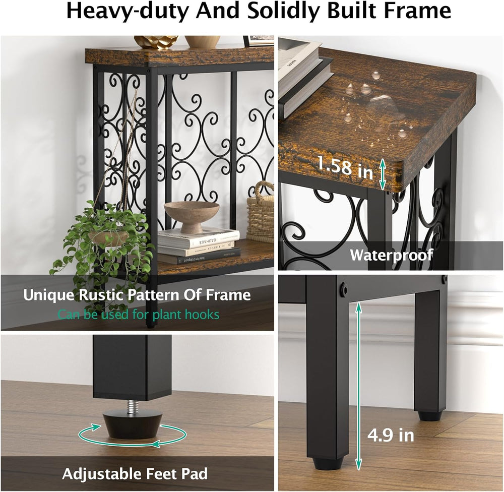 XCSOURCE Console Table, 42.5" Entryway Table with Storage Shelf, Narrow ...