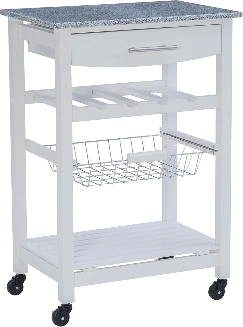 Linon Kitchen Island, White, 22.88 x 15.75 x 33.88