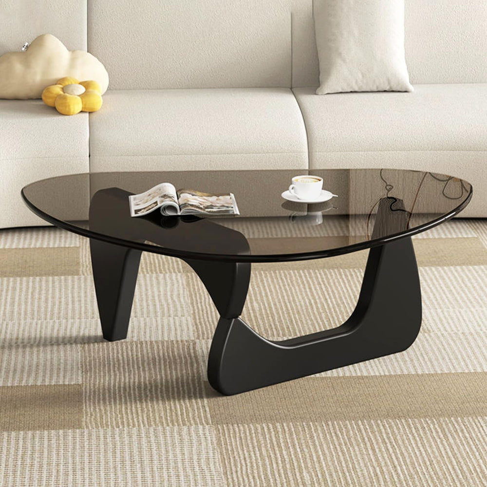 Modern Glass Coffee Table, Mid Century Coffee Table, Small Coffee Table for L...