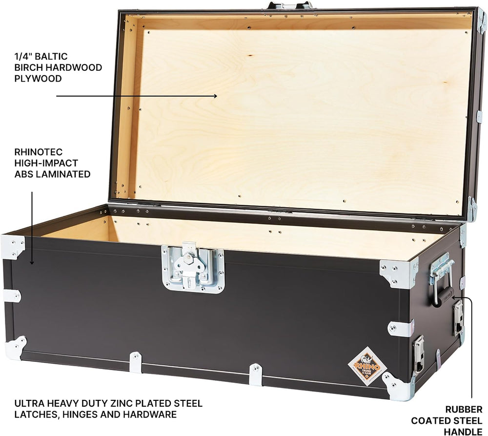 Rhino Indestructo Large Airline Travel Trunk, Road Case, ATA Footlocker | 32&...
