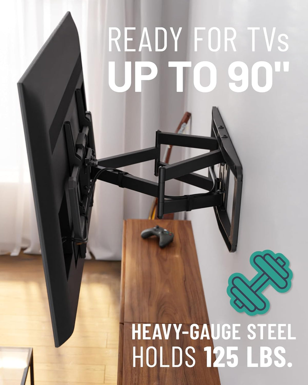 ECHOGEAR MaxMotion TV Wall Mount for Large TVs 42" to 90" - Full Mo...