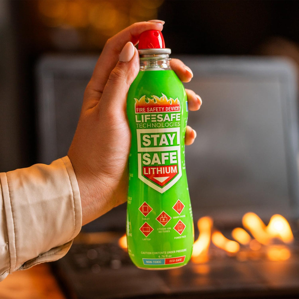 StaySafe Lithium Fire Extinguishing Spray By LifeSafe Technologies | Patented...