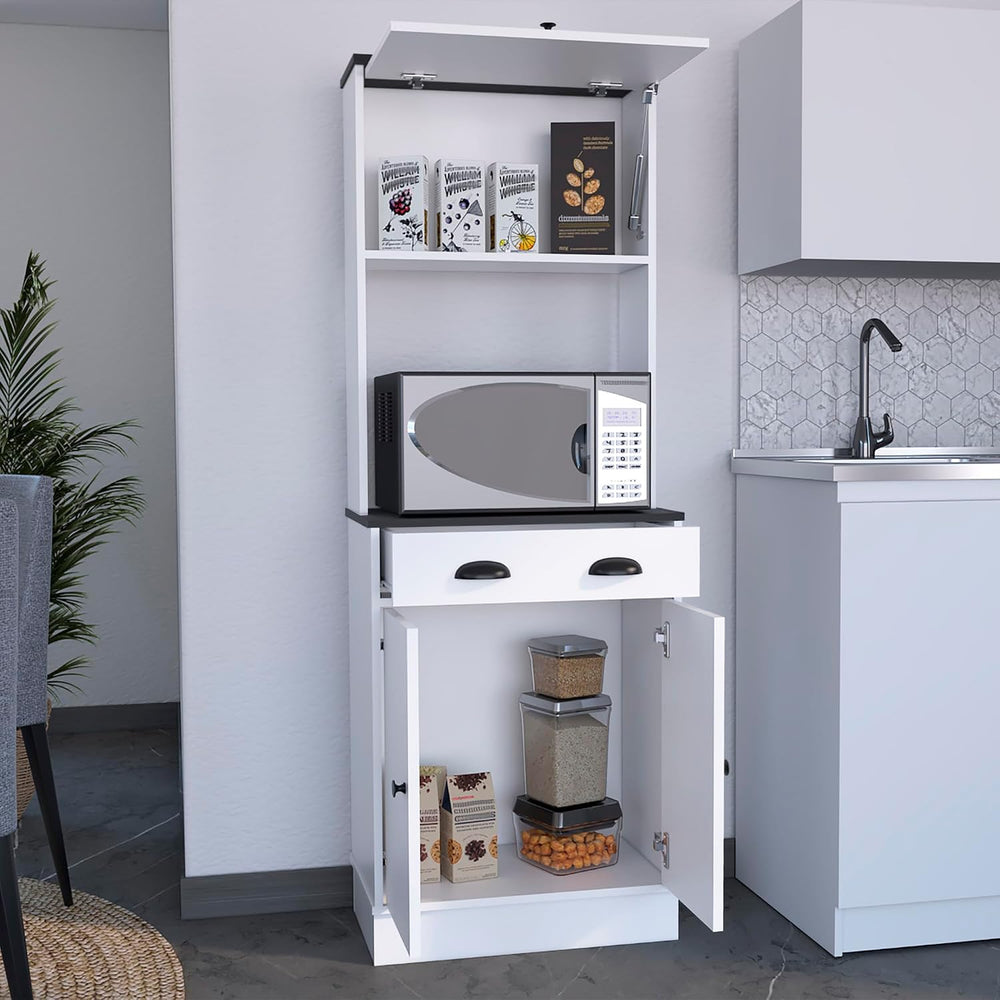 Tampa Kitchen Pantry with Drawer and 2 Cabinets