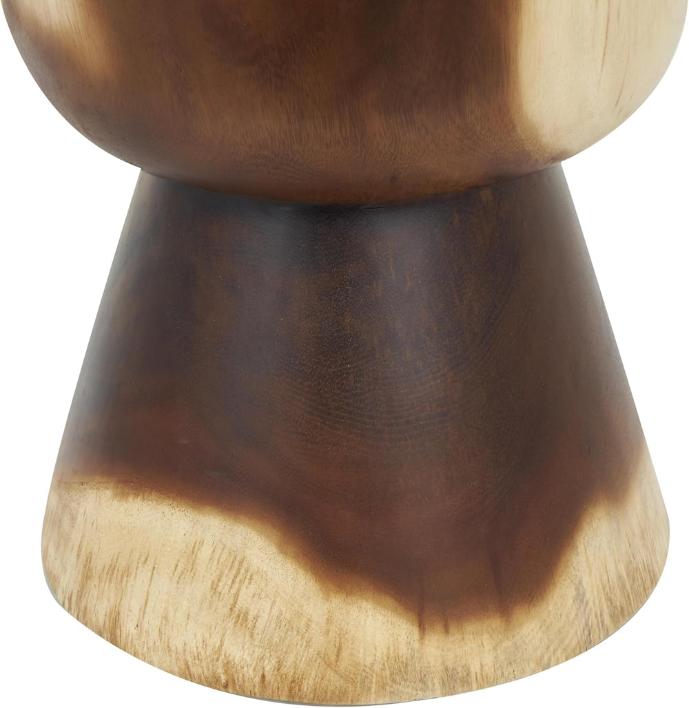 Deco 79 Wood Handmade Side End Accent Table Hourglass End Table with Natural ...