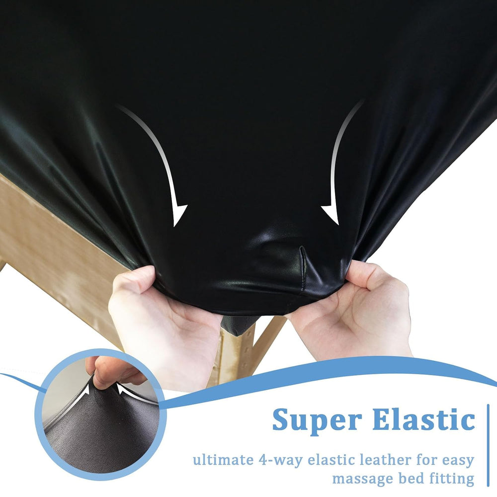 Leather Massage Table Cover Protector Vinyl Wipeable Massage Table Cover Fitted