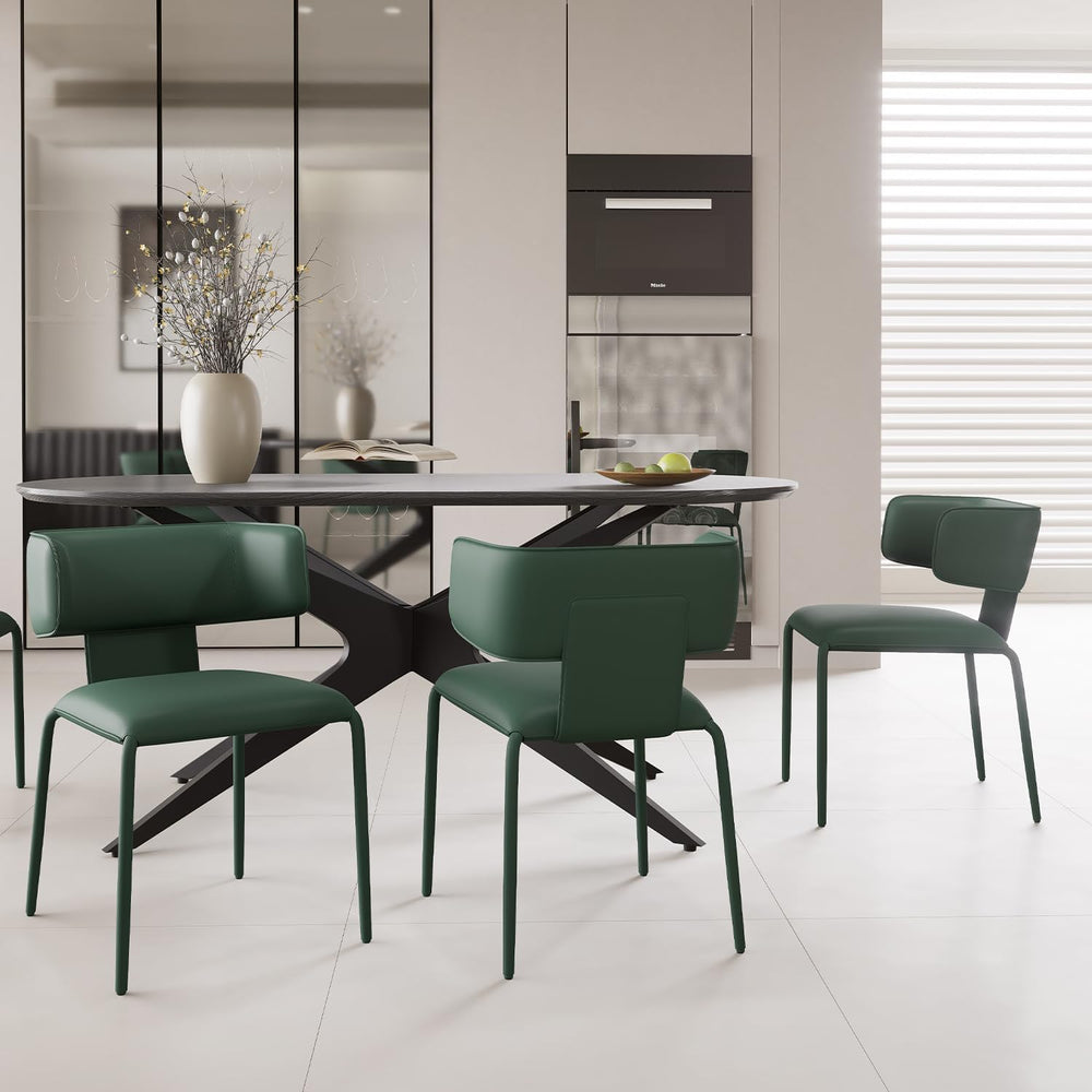 YOUNIKE Upholstered Dining Chair Single Premium Faux Leather Kitchen Dining R...