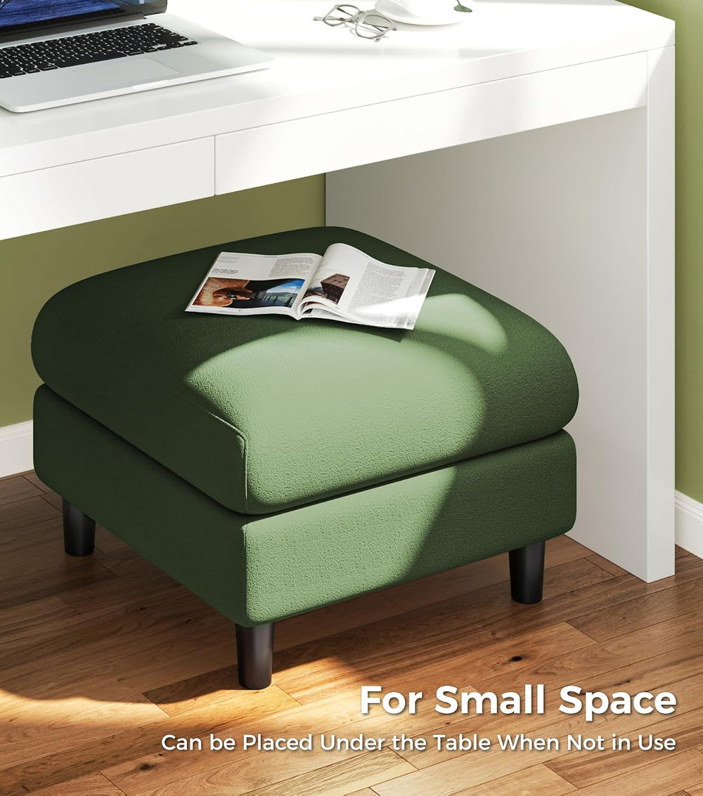 Welzona Teddy Storage Ottoman, 26.7"Large Living Room Ottoman, Coffee Ta...