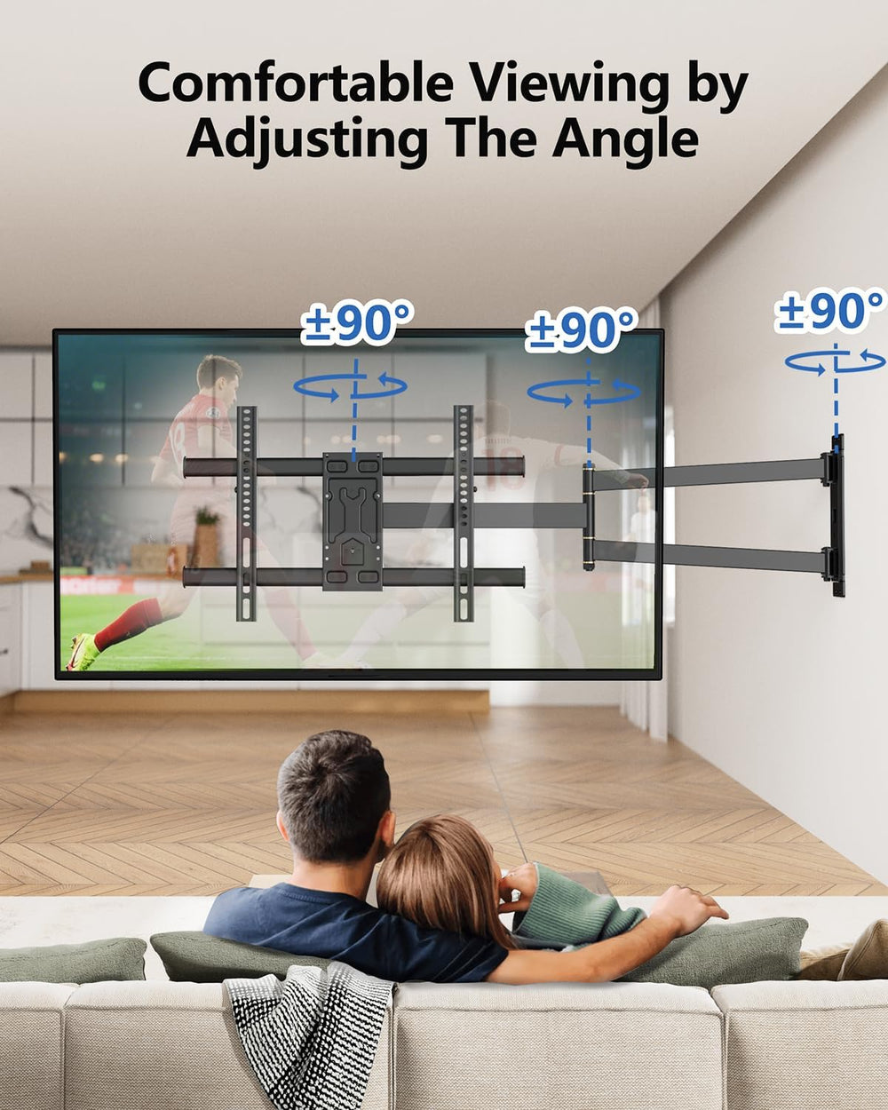 FORGING MOUNT Corner TV Wall Mount Long Arm TV Mount for 32-75 inch TVs | Sin...