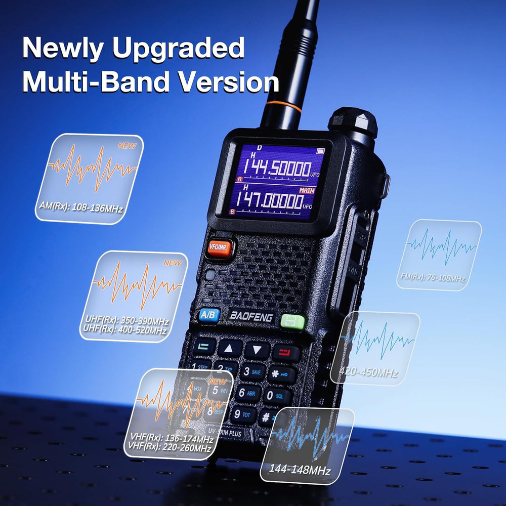 BAOFENG UV-5RM Plus 10W Ham Radio, Dual Band Long Range, 2 Packs