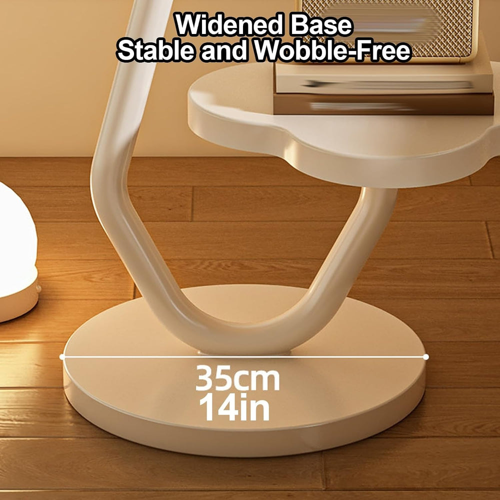 Flower-Shaped Side Table, 2 Layers End Table for Sofa, Nightstand, mesa Auxil...