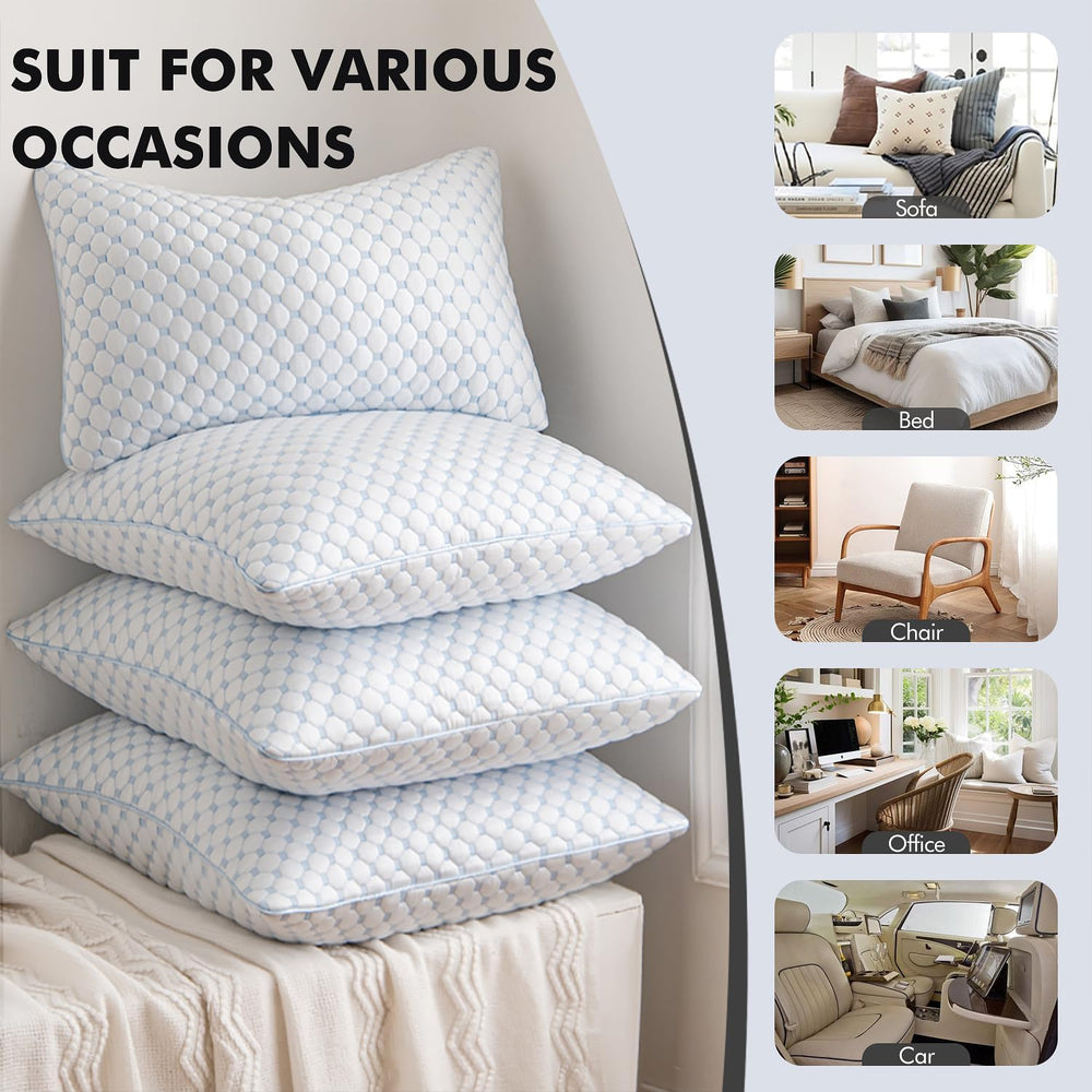MIULEE 20x20 Decorative Pillow Inserts Set of 2 Memory Foam Filling