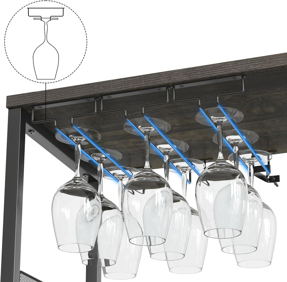 GAOMON Coffee Wine Bar Cabinet with Storage and Detachable Rack