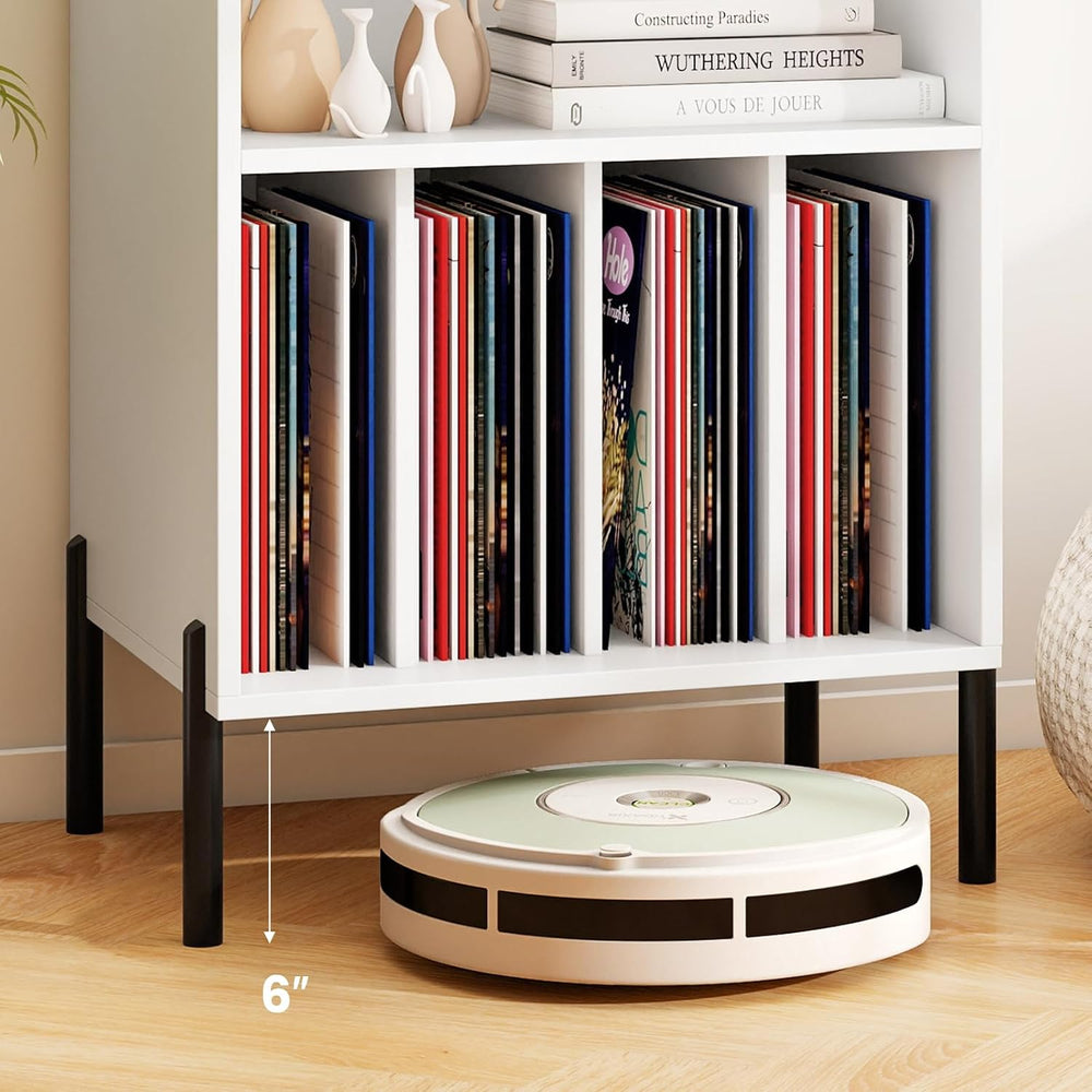 Tangkula Record Player Stand, Turntable Side Table Nightstand w/Charging Stat...