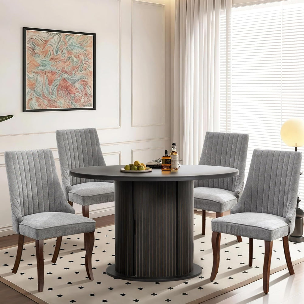 SoarFlash Kitchen Table and Chairs for 4, 47" Dining Table Set for 4 wit...
