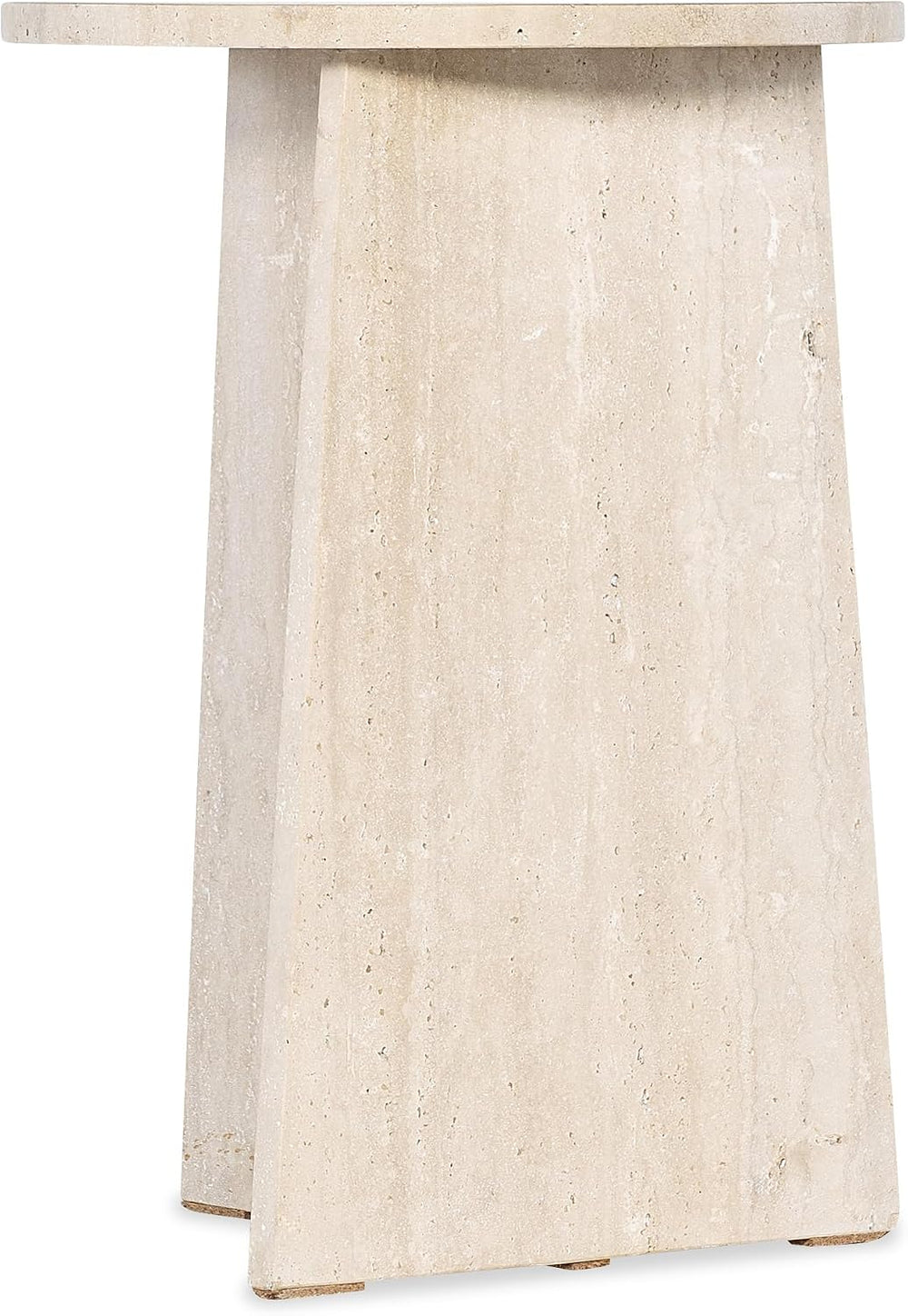 Hooker Melange Cirque Spot Table with Cream Colored Travertine Xalapa Honed S...