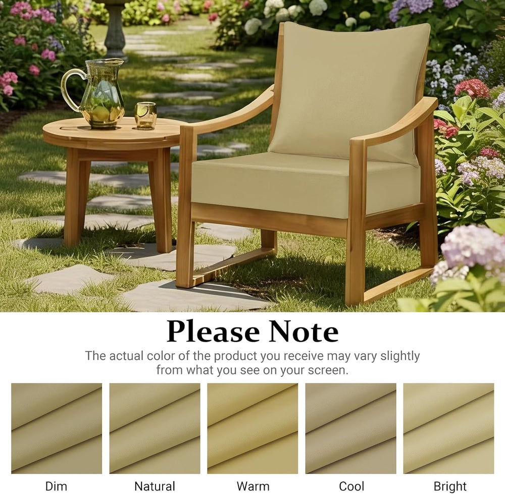 downluxe 19x19 Outdoor Chair Cushions, Waterproof Fade Resistant Patio Furnit...