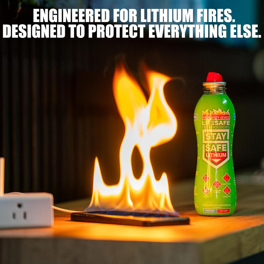 StaySafe Lithium Fire Extinguishing Spray By LifeSafe Technologies | Patented...