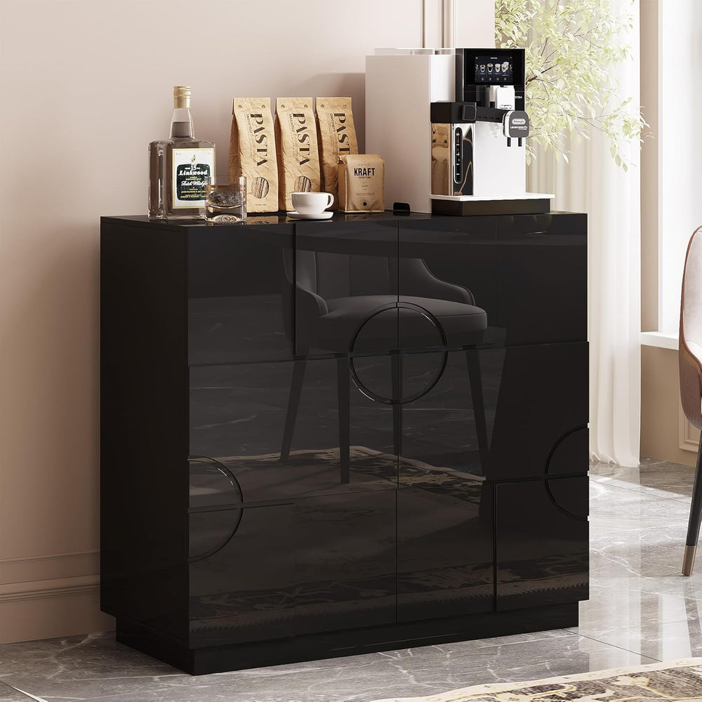 LVSOMT Sideboard Buffet Cabinet with Storage, Modern Accent Cabinet with Door...