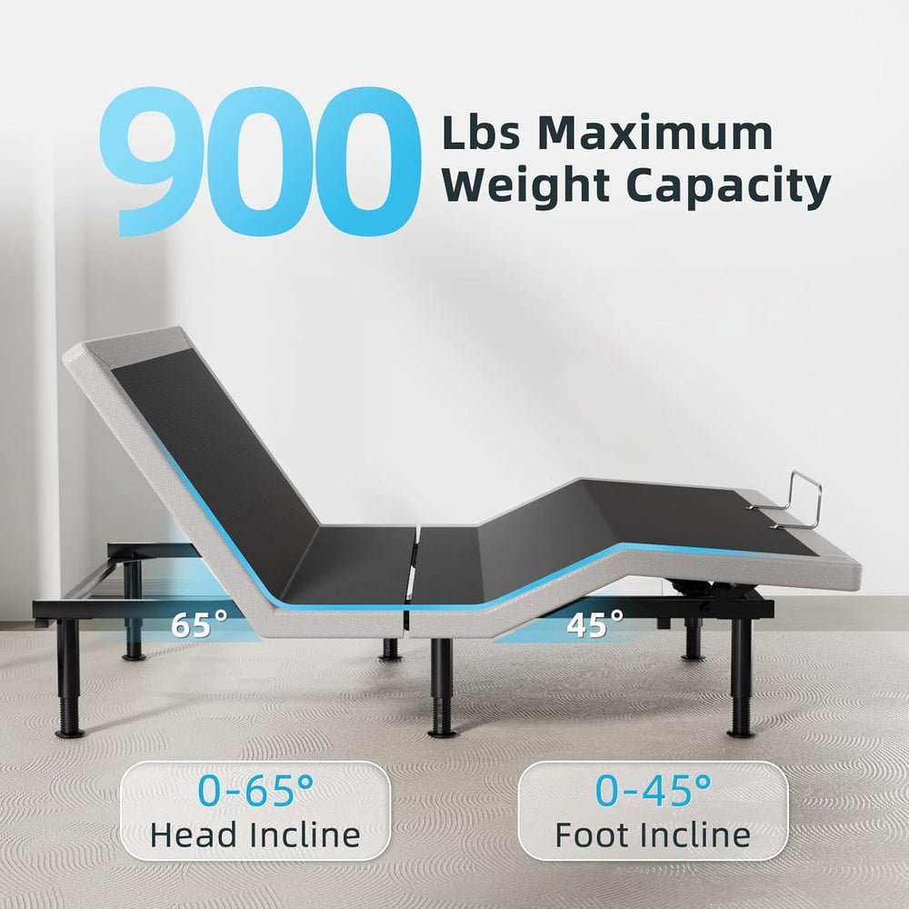 Queen Adjustable Bed Base Frame, Massage & Wireless Remote, Dual USB Port...