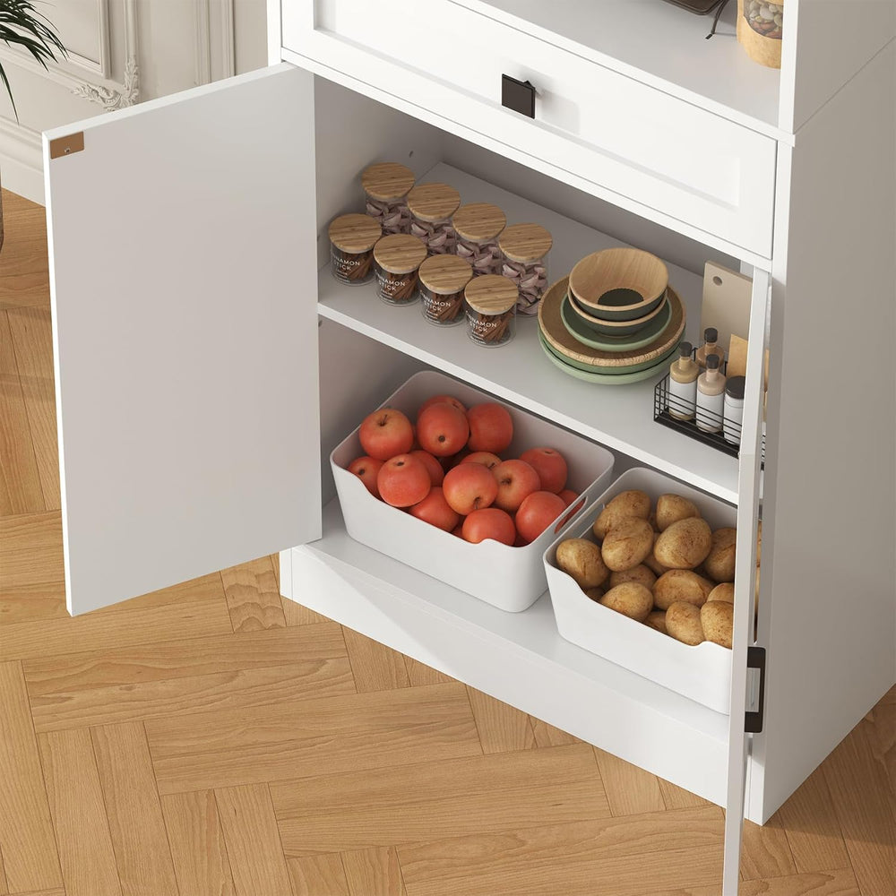 67" Tall Farmhouse Pantry Cabinet with Drawer,Small Storage Cabinet for ...
