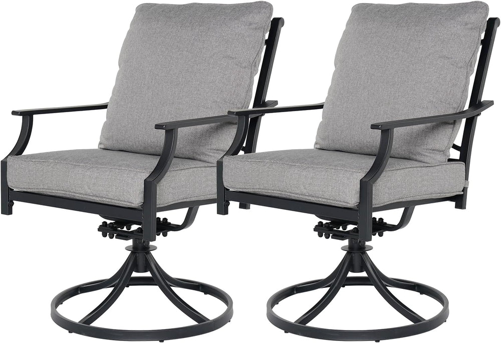 Grand patio Swivel Rocker Patio Dining Chairs Set of 2, Outdoor Chairs