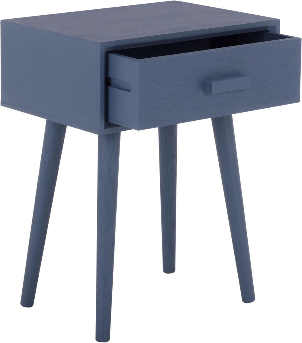 SAFAVIEH Home Collection - Lyle Blue Accent Table, 1 Drawer, Mid-Century Mode...
