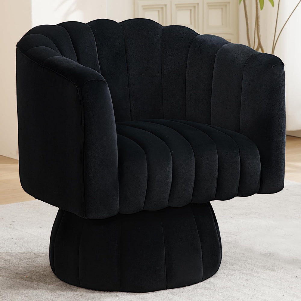 Swivel Accent Barrel Round Chair - Comfy 360° Arm Chairs Cute Small Sofa Club...