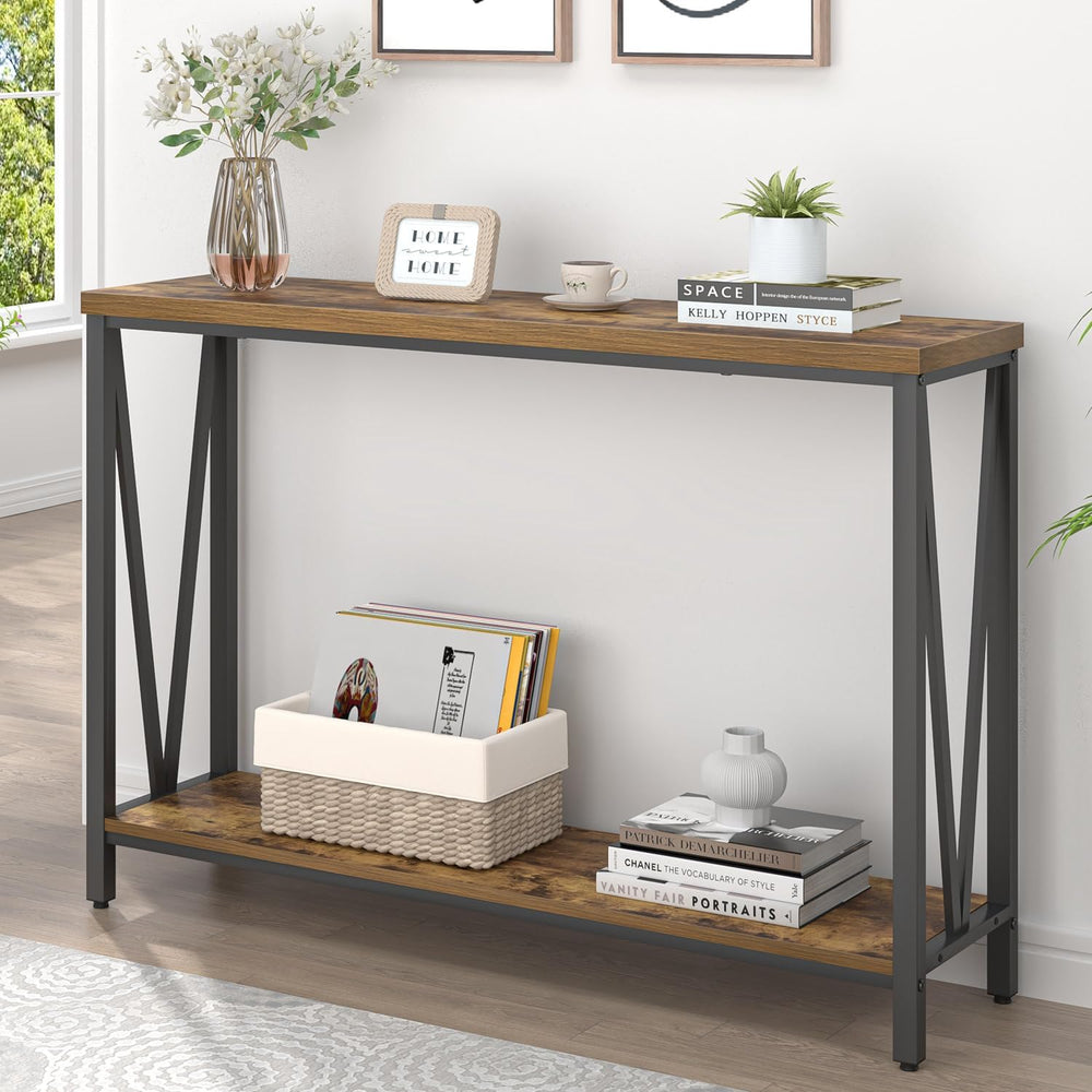 EXCEFUR Entryway Table, Narrow Sofa Console Tables Behind Couch, Modern Entry...