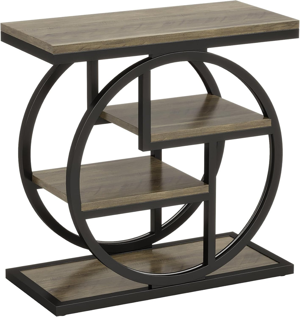Tribesigns End Table for Living Room, 4-Tier Narrow Side Table with Storage S...