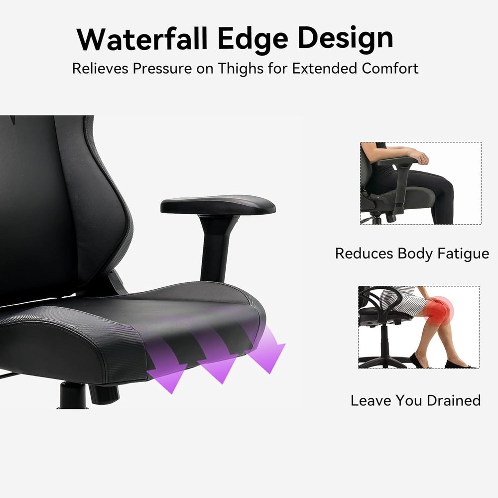 Gaming Chair - High Back Ergonomic Computer Chair with Lumbar Support, Video ...