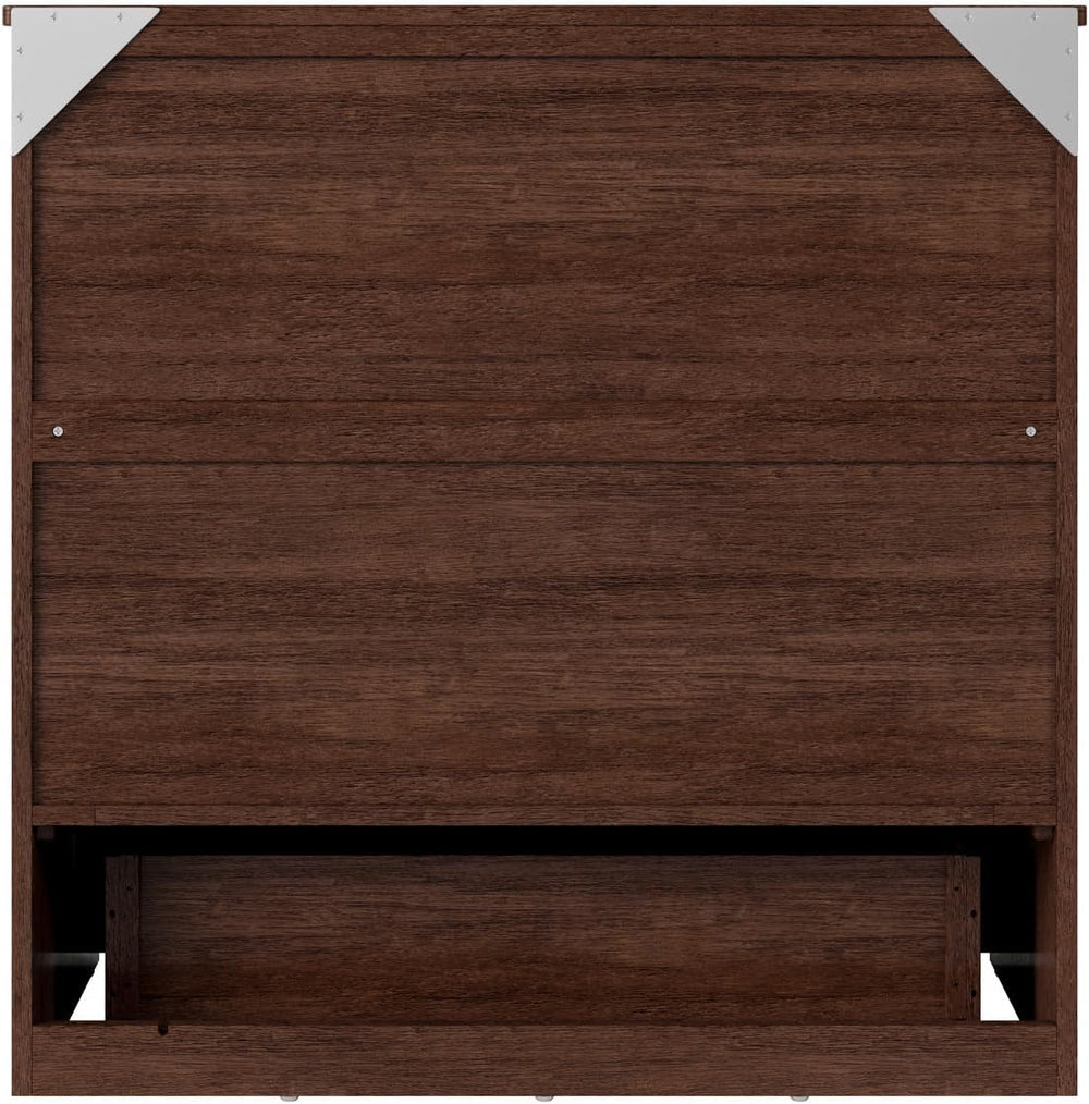 AFI, Northfield Murphy Bed Chest Twin XL with 6" Mattress, Burnt Amber