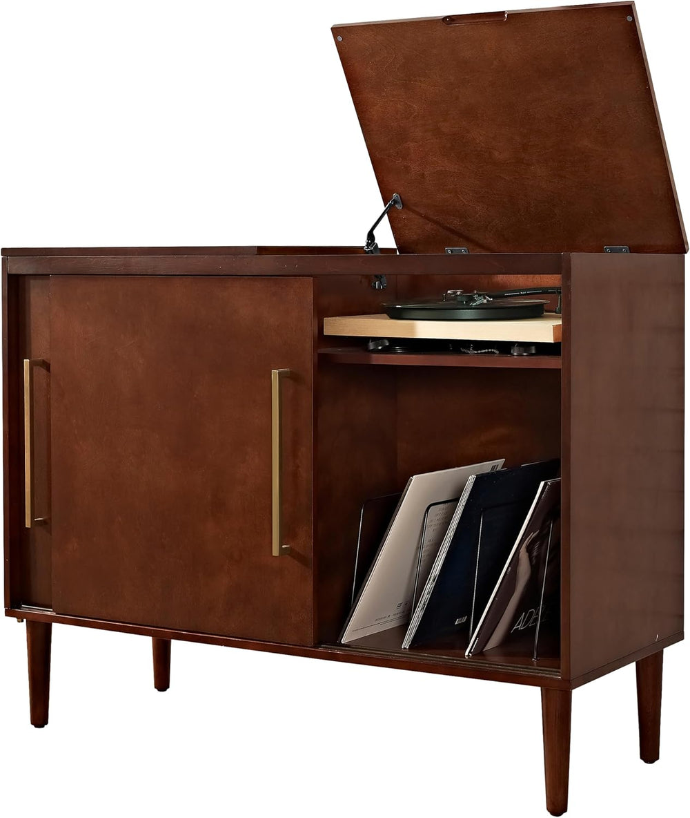 Crosley Furniture Everett Record Player Stand, Vinyl Storage
