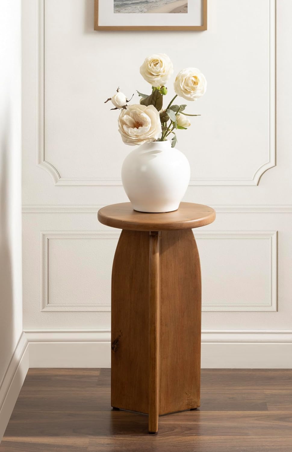Kate and Laurel Sora Modern Wooden Round Drink Table, 12 x 12 x 22, Rustic Br...