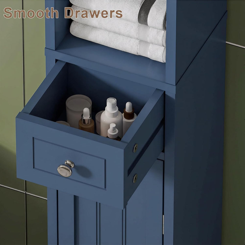 ChooChoo Narrow Bathroom Storage Cabinet with Adjustable Shelves, Tall Storag...