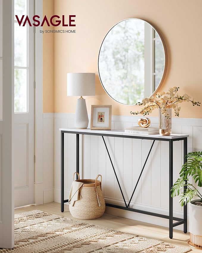 VASAGLE Console Sofa Table, Narrow Entryway Table, for Living Room, Bedroom, ...