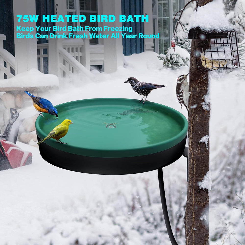 Heated Bird Bath, 3 Easy Ways to Mount Heavy Duty Metal Pedestal Detachable B...