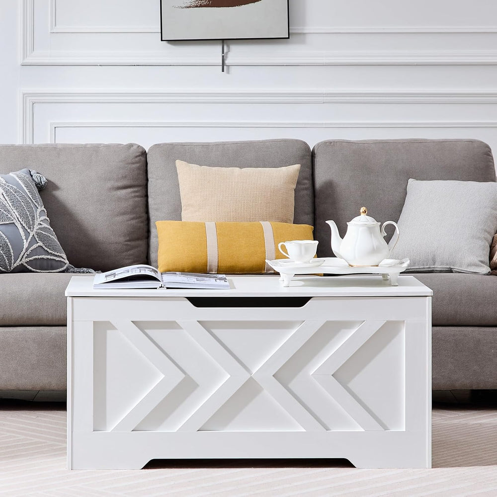 39.3" Storage Bench with 2 Safety Hinges,entryway Bench,Blanket Storage,...
