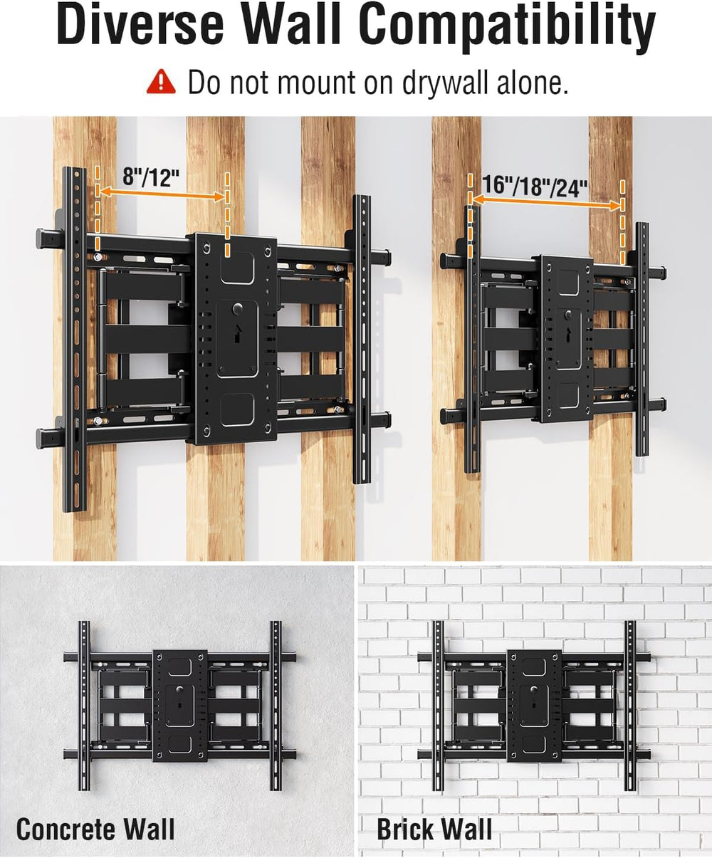 ELIVED Heavy Duty TV Mount for Most 50-110 inch tvs, Holds up to 250 lbs, Ful...