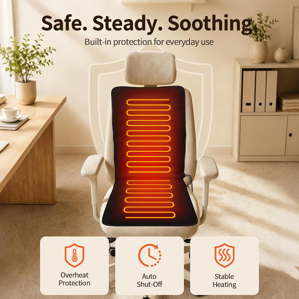 Heated Seat Cushion for Office Chair, 7 Heat Levels Thick Heating Chair Pad