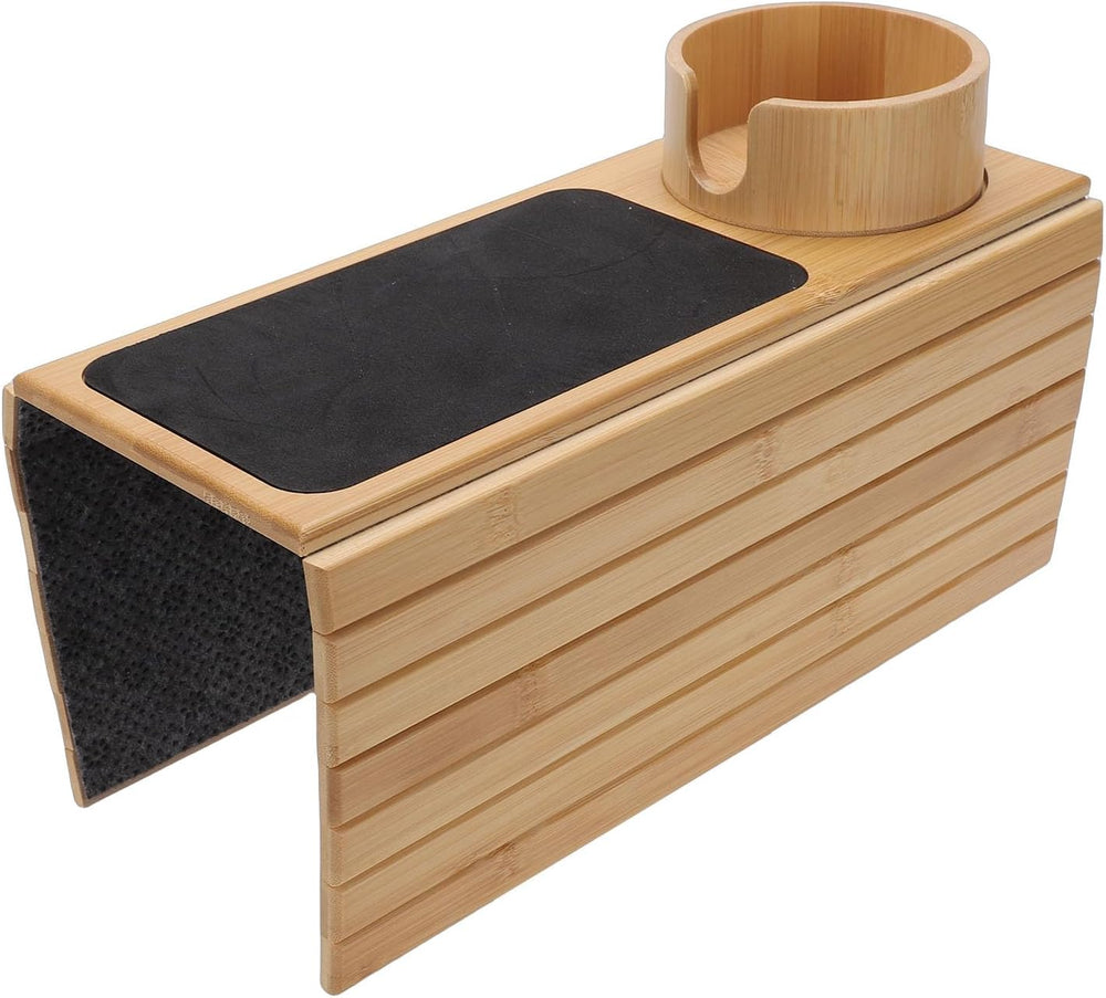 Cryfokt Couch Armrest Table, Anti Slip Couch Arm Tray with Cup Holder, Space ...