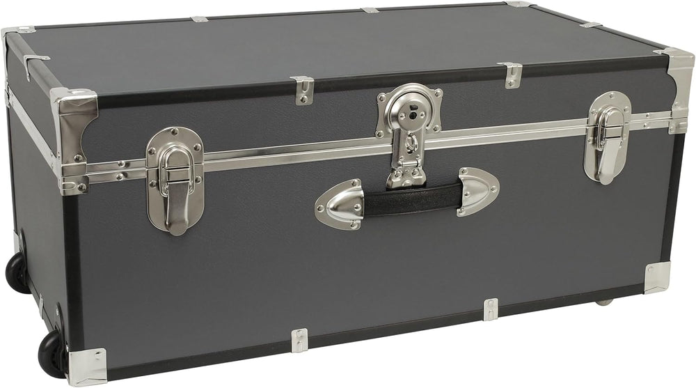 Seward Explorer Trunk with Wheels & Lock, Gray, 30-Inch